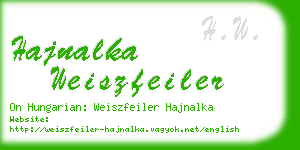 hajnalka weiszfeiler business card